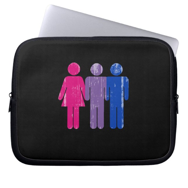 Bisexual Boy distressed.png Laptop Sleeve (Front)