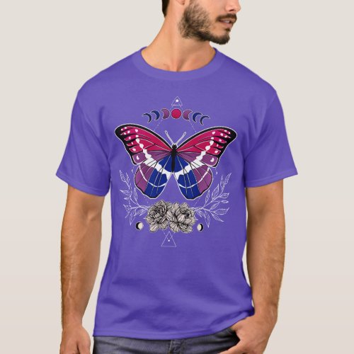 Bisexual Butterfly LGBT Pride Flag T_Shirt