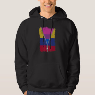 Bisexual Colombia Flag Zip Colombian Lgbt Pride Hoodie