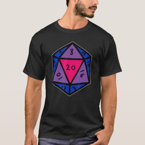 Bisexual D 20 Dice Bisexual Pride Lgbt T_Shirt