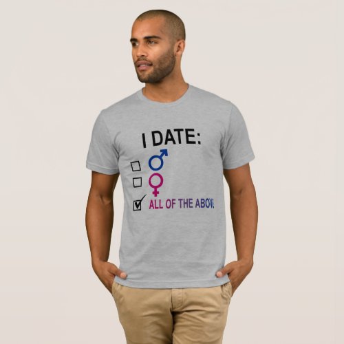 Bisexual Dating Preference Checklist T_Shirt