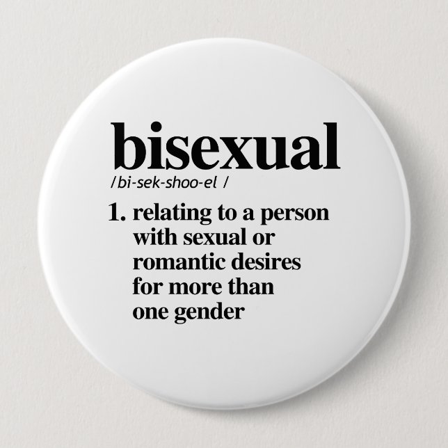 Bisexual Definition - Defined LGBTQ Terms - Button (Front)