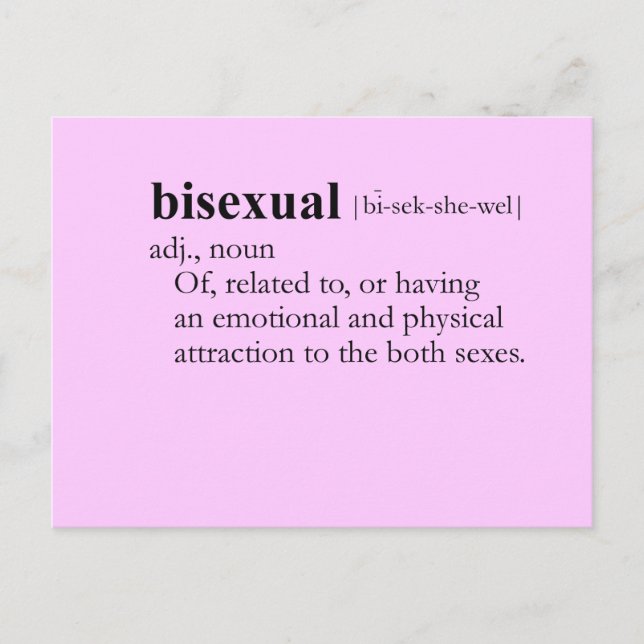 BISEXUAL (definition) Postcard (Front)