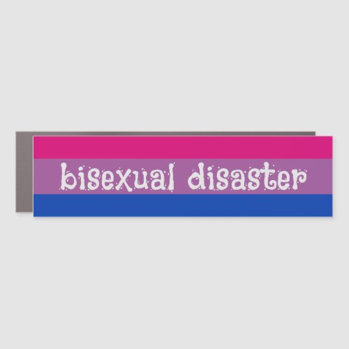 bisexual disaster car magnet