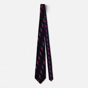 Bisexual double moons neck tie