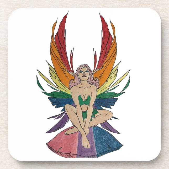 Bisexual Faerie Beverage Coaster (Front)