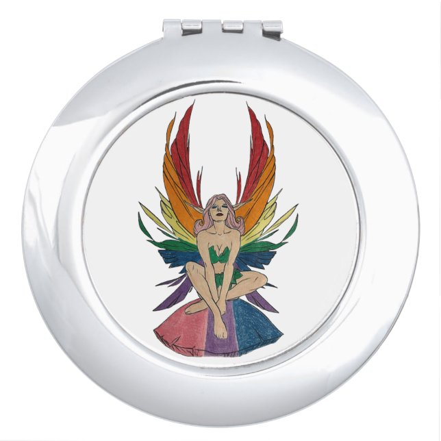 Bisexual Faerie Compact Mirror (Front)