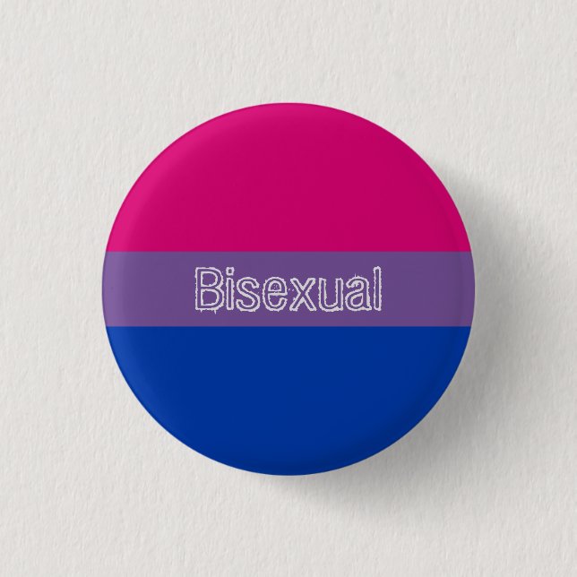 Bisexual flag badge / pinback button (Front)