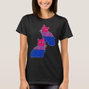 Bisexual Flag Cat Bi Pride Month Lgbtqia Bisexual T-Shirt