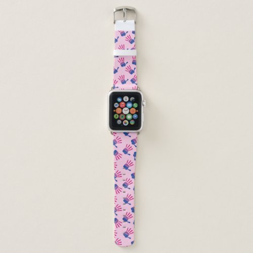 Bisexual Flag Colors Bi Five Pattern Apple Watch Band