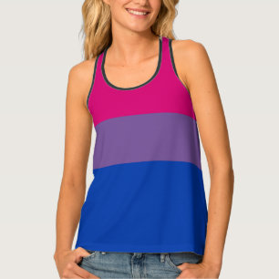 Bisexual Flag Colors LGBT Racerback Tank Top