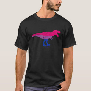 Bisexual Flag Dino Rex Straight Ally Lgbtq Gay Pri T-Shirt