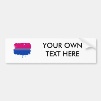 BISEXUAL FLAG DRIPPING BUMPER STICKER