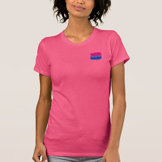 BISEXUAL FLAG DRIPPING T-Shirt (Front)