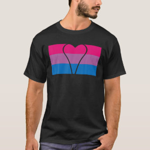 Bisexual Flag Heart Bisexuality LGBT Bi Heart Prid T-Shirt