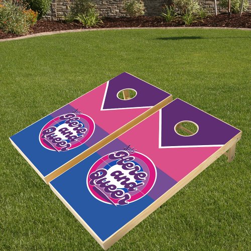 Bisexual Flag _ LGBTQ Here and Queer Cornhole Set