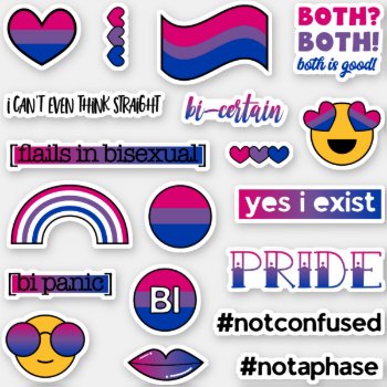 Bisexual Flag Memes Sticker by SnappyDressers at Zazzle