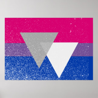BISEXUAL FLAG ORIGINAL WITH SYMBOL -.png Poster