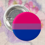 Bisexual Flag & Pride community / gender flag Button<br><div class="desc">Button: Bisexual Flag & Pride community symbol representing bisexual individuals and the bisexual community.</div>