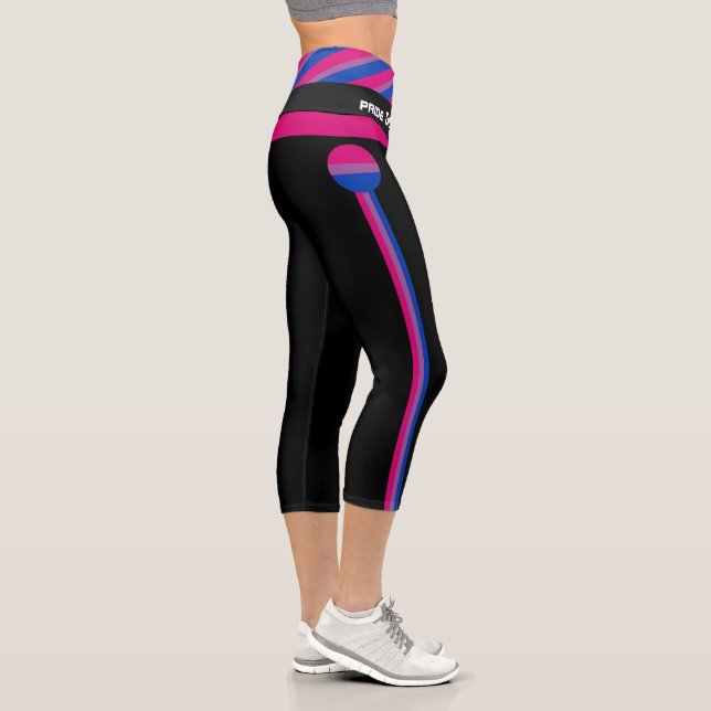 Bisexual Flag & Pride community /gender flag Capri Leggings (Right)