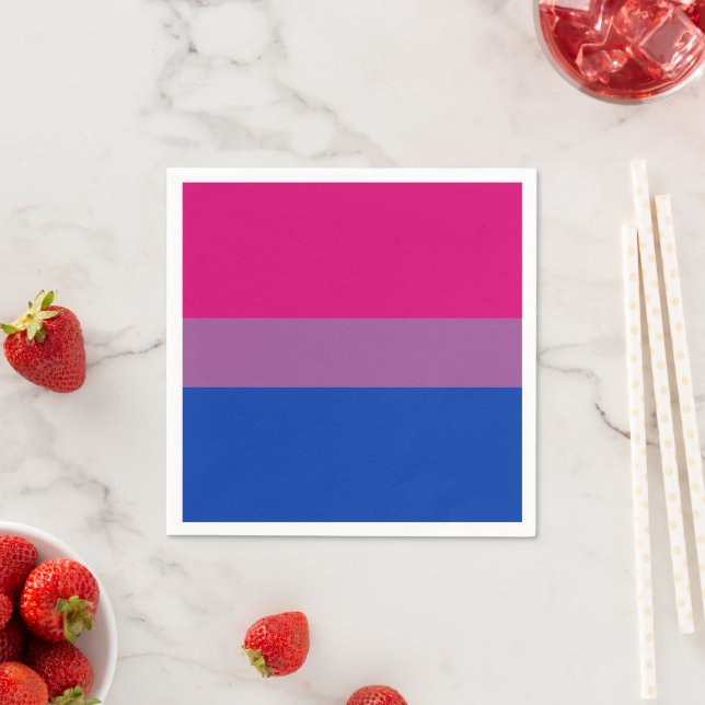 Bisexual Flag & Pride community / gender flag Napkins (Insitu)