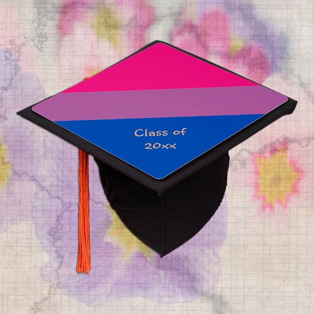 Bisexual Flag & Pride community /gender University Graduation Cap Topper (Creator Uploaded)