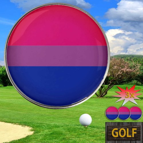 Bisexual Flag  Pride Love golf community  LGBT Golf Ball Marker