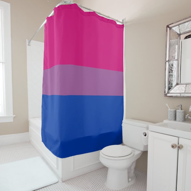 Bisexual Flag Shower Curtain (In Situ)