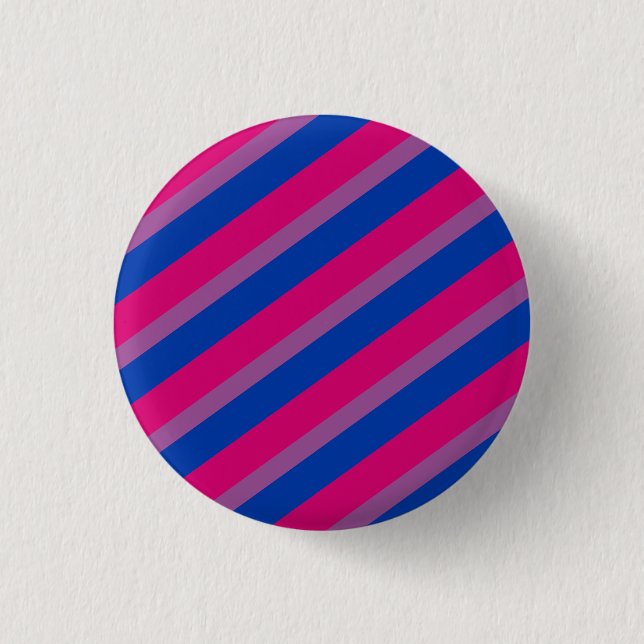 Bisexual Flag Stripes | Bisexual Pride  Button (Front)