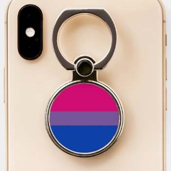 Bisexual Flag Stripes Phone Ring Stand by SnappyDressers at Zazzle