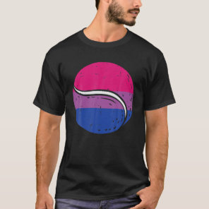 Bisexual Flag Tennis Ball Bi Pride Month LGBTQ T-Shirt