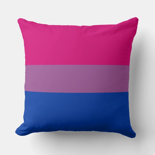 Bisexual Flag Throw Pillow (Front)