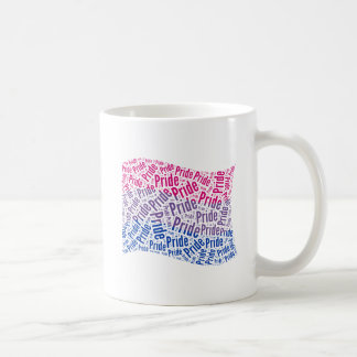 BISEXUAL FLAG WORD PATTERN COFFEE MUG