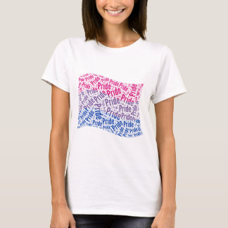 BISEXUAL FLAG WORD PATTERN T-Shirt