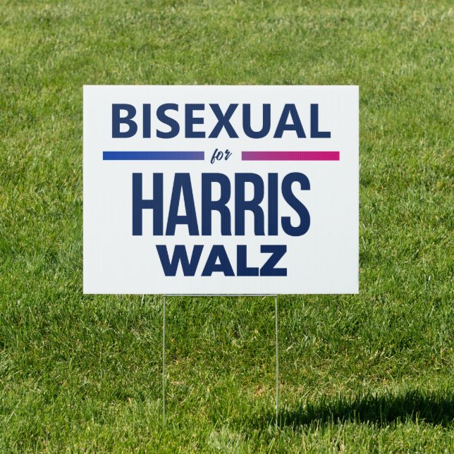 Bisexual for Harris Walz Sign (Insitu)