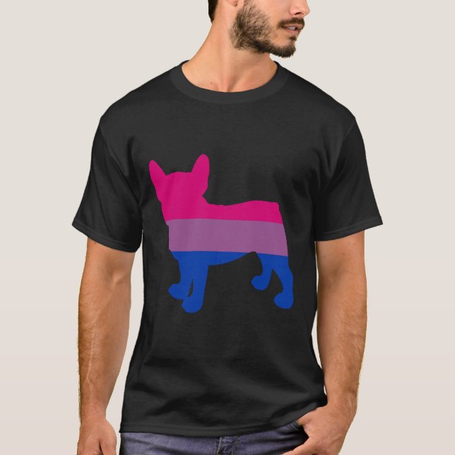 Bisexual French Bulldog Bisex Frenchie T-Shirt (Front)