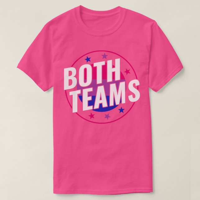 Bisexual Funny Bi Both Teams LGBT T-Shirt (Design Front)