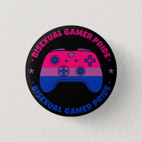 Bisexual Gamer Pride Video Game Controller Button