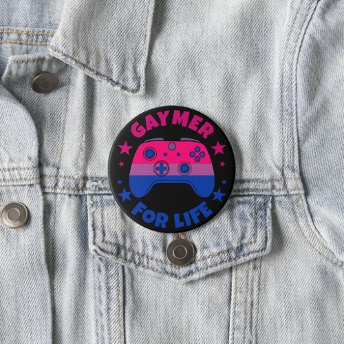Bisexual Gaymer For Life Video Game Controller Button