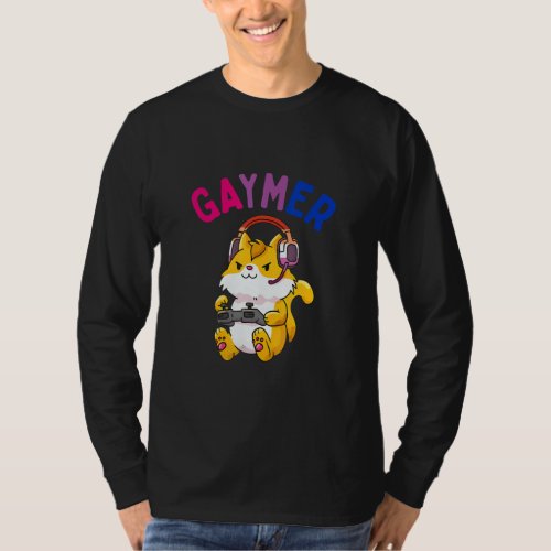 Bisexual Gaymer Geek Pride Lgbt Video Game Lovers  T_Shirt