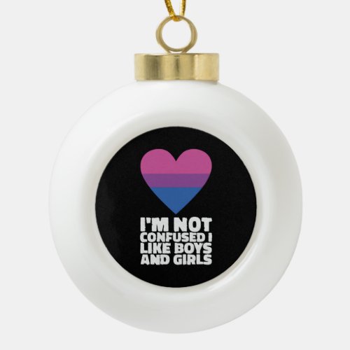 Bisexual Gifts LGBT Ceramic Ball Christmas Ornament