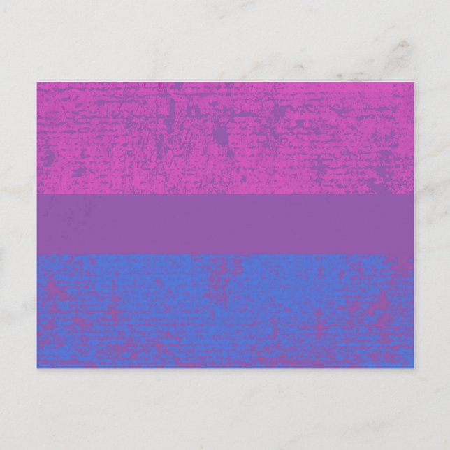 Bisexual Grunge Flag Colors Postcard (Front)