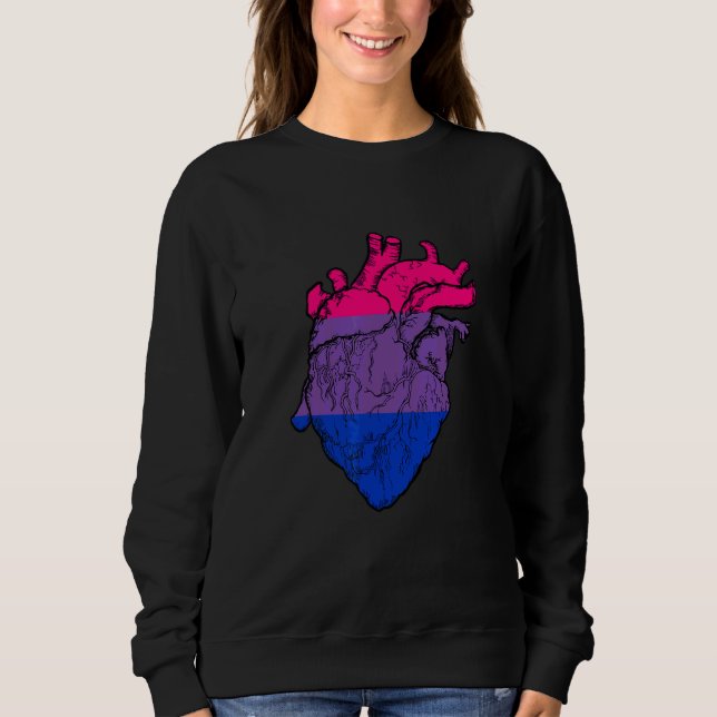 Bisexual Heart Bi Pride Bisexual Pride LGBTQ Bisex Sweatshirt (Front)