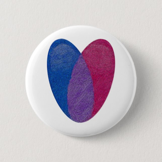 Bisexual Heart Button (Front)