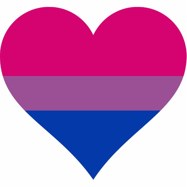 Bisexual Heart LGBTQ Pride Flag Cutout (Front)