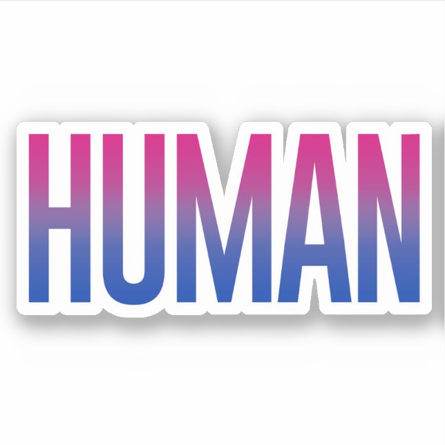 Bisexual Human Sticker (Front)