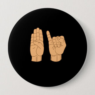 BISEXUAL in American Sign Language Pinback Button