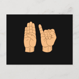 BISEXUAL in American Sign Language Postcard