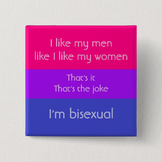 Bisexual Joke Button (Front)