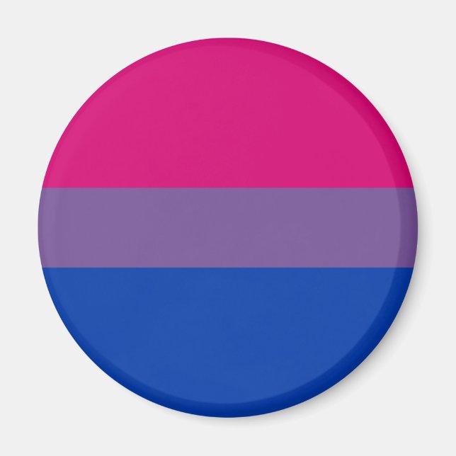 Bisexual LGBT Pride Rainbow Flag Magnet (Front)